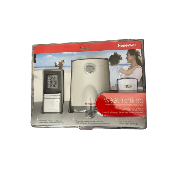 Honeywell TC150 Weathertime Wireless Rain Gauge w/Outdoor Thermometer New In Box - Picture 1 of 6